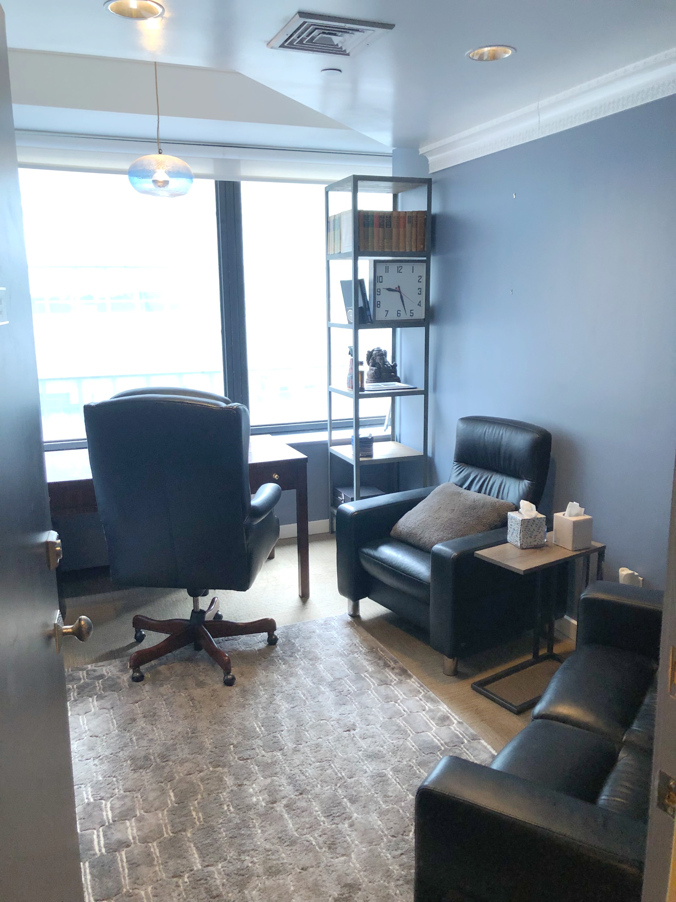 Explore flexible office space in Upper East Side, NYC, a serene space for therapists. featuring natural light and spacious interiors.